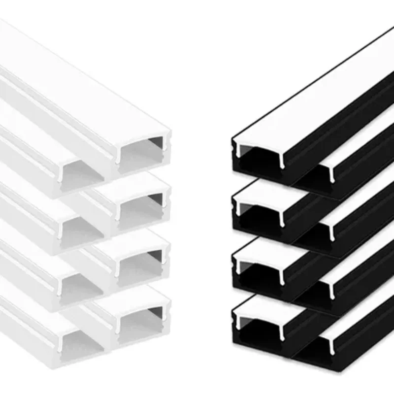 Fita de sobreposição fina de 8 perfil, 2 metros, cor clara de alumínio, branco, tensão operacional, 12/24v, 110v/220v