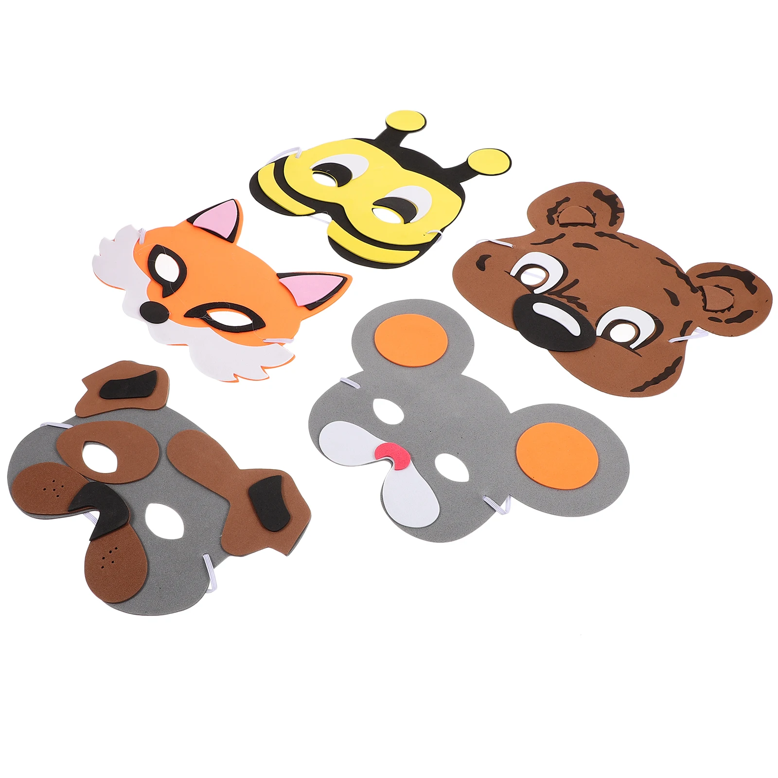 

5 Pcs Animal Mask Cartoon Halloween Children Party for Kids Foam The Cosplay Make up