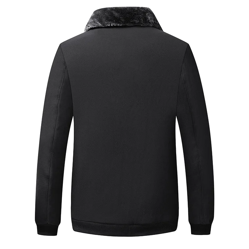 Veste en coton optique pour hommes d'âge moyen et Elmands, col, hiver