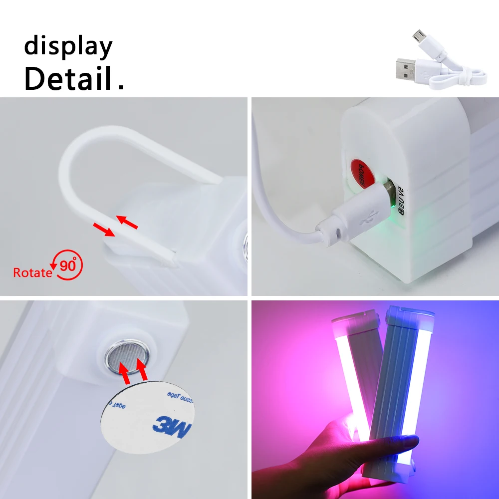 Handheld LED Fill Light Tube USB 5V Rechargable LED Video Light Wand Flash Light For Photography Wand Colorful Selfie Lamp