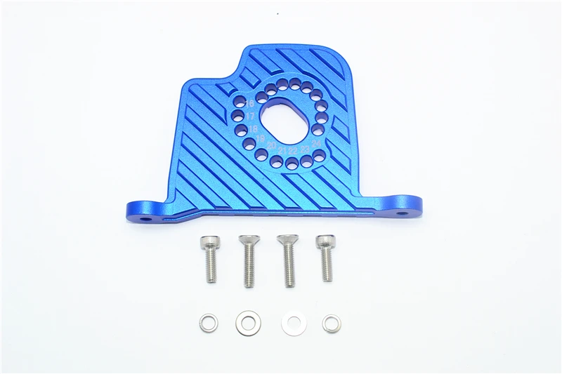 GPM Aluminum Motor Mount Plate With Heat Sink Fins For LOSI 1/6 Super Baja Rey