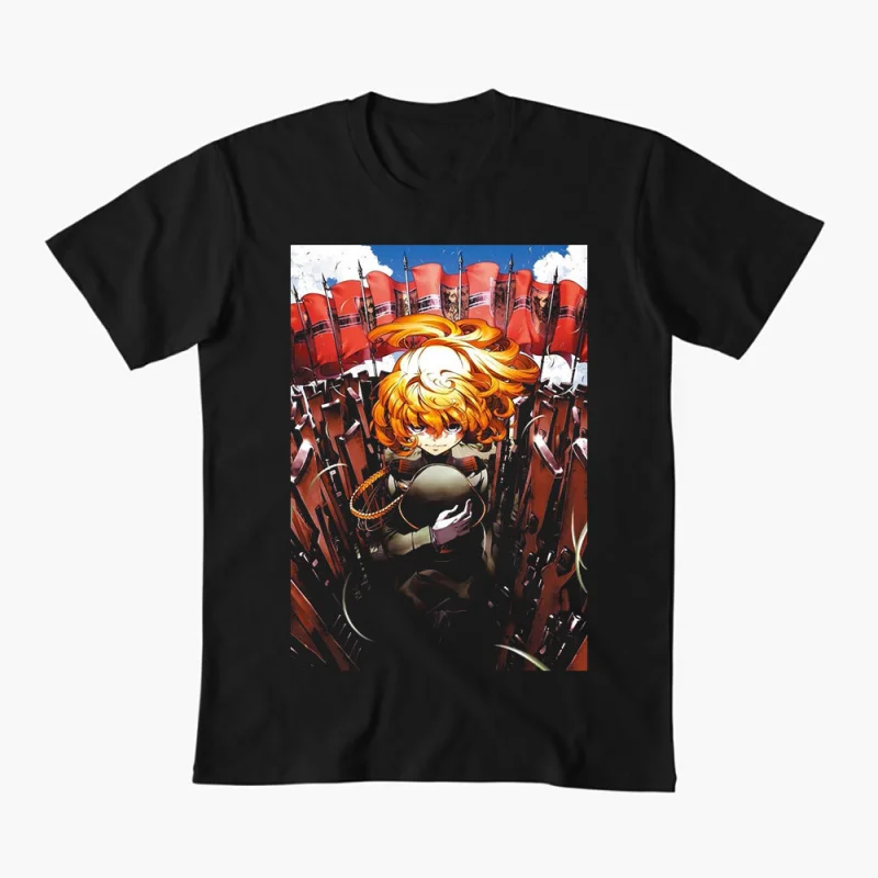 

Saga Of Tanya The Evil 0429 Tanya Degurechaff Anime Gift t shirt Youjo Senki Manga tee Short-sleeve Y2K Clothes All size Tops