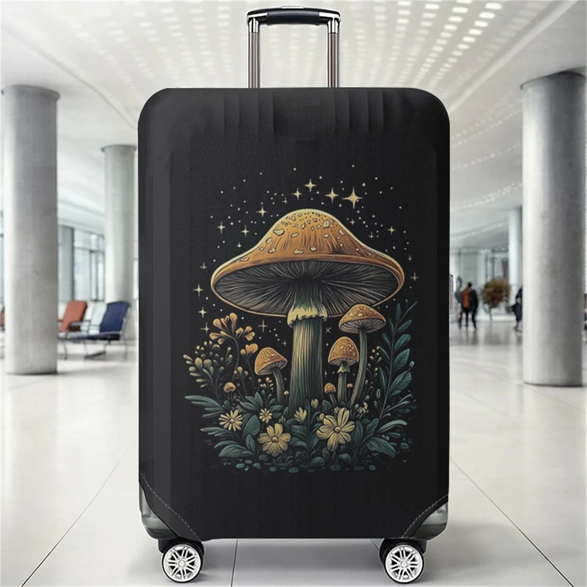 

Mushroom pattern luggage protection cover, suitable for 18-32 inch luggage covers, luggage handle gloves, travel accessories