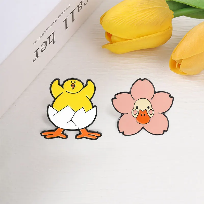 2er-Set Cartoon-Tier-Kollektion Emaille-Pins: Comic-Hund, Katze, Hase, Frettchen, Frosch, Fee, Mexikanische Fiesta, Gans Brosche Schmuck-Abzeichen – Detail 15