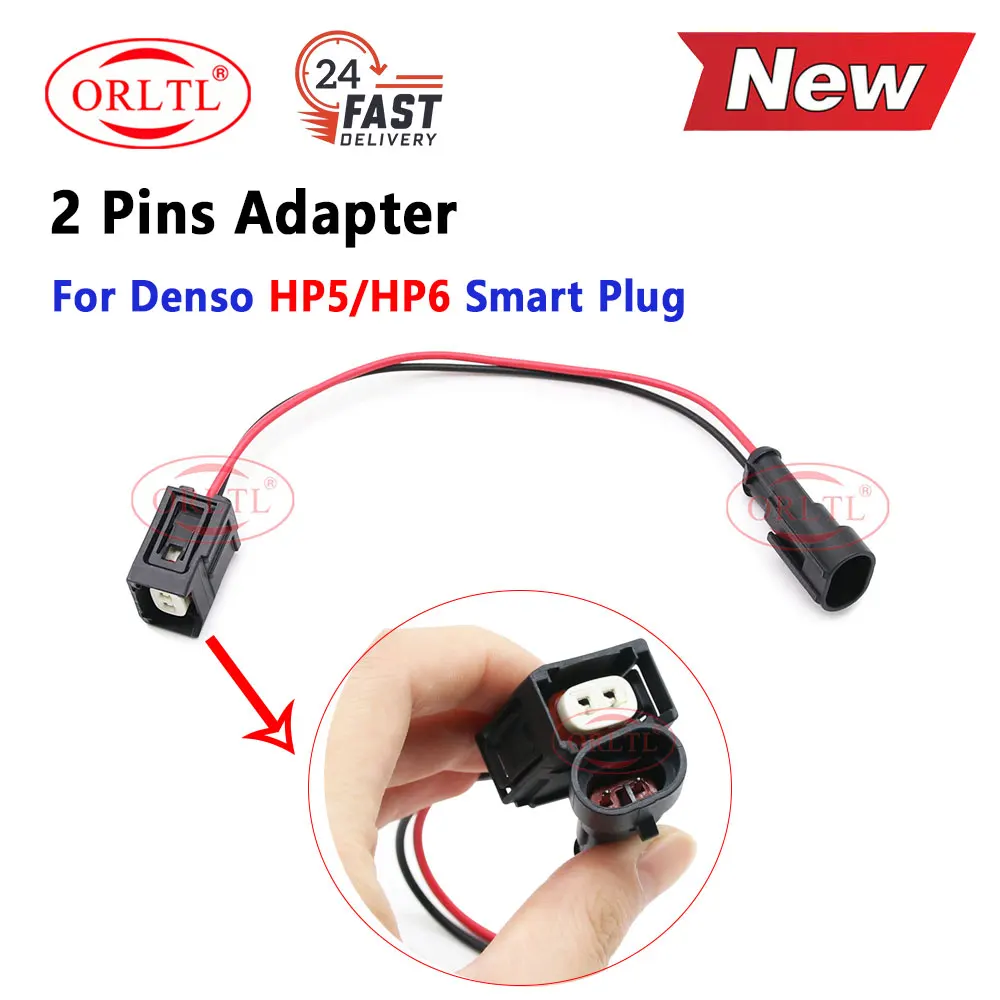 

ORLTL 2 Pins Intelligent Smart Injector Plug Cable Adapter For Denso HP5 HP6 Injectors Wire Harness Connect 2GD FTV