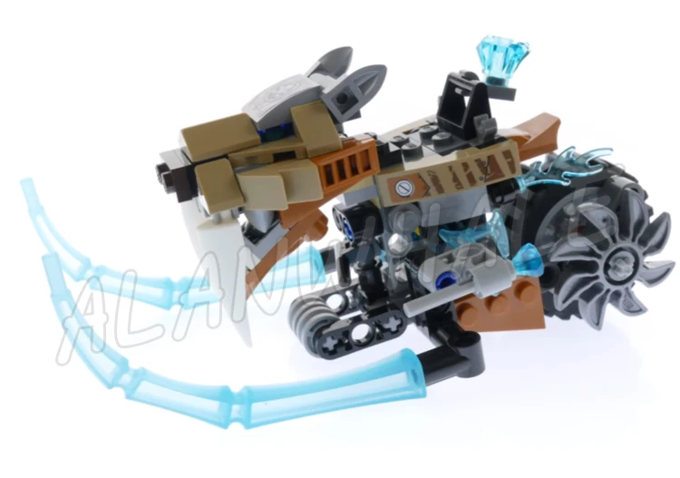 161pcs Chima Ice Strainor's Saber Cycle Scout Flyer Frost Blader CHI 10350 Building Block Sets Compatible With Model