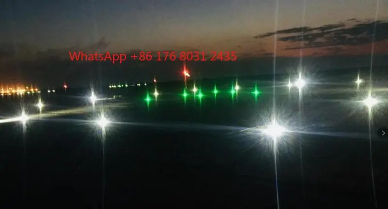 مصباح توجيه متناول بحامل المطار LED IP68 باللون الأصفر، مصباح تاكسي للمطار متعدد الاتجاهات مقاس 8 بوصات #6