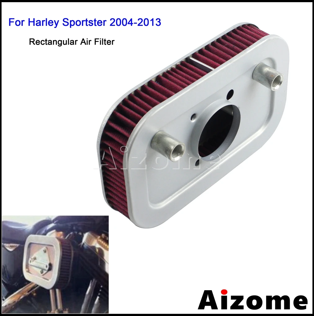 Motorcycle Air Filter For Harley Sportster XL883 2004-08 Custom XL1200C 2004-13 Nightster XL1200N 07-12 Roadster XL1200R 2004-08
