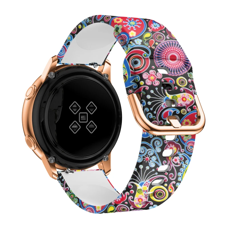 Ремешок силиконовый для Huawei Watch 42 мм/Active2/Samsung Galaxy Watch 4/5/6, 22 мм 20 мм