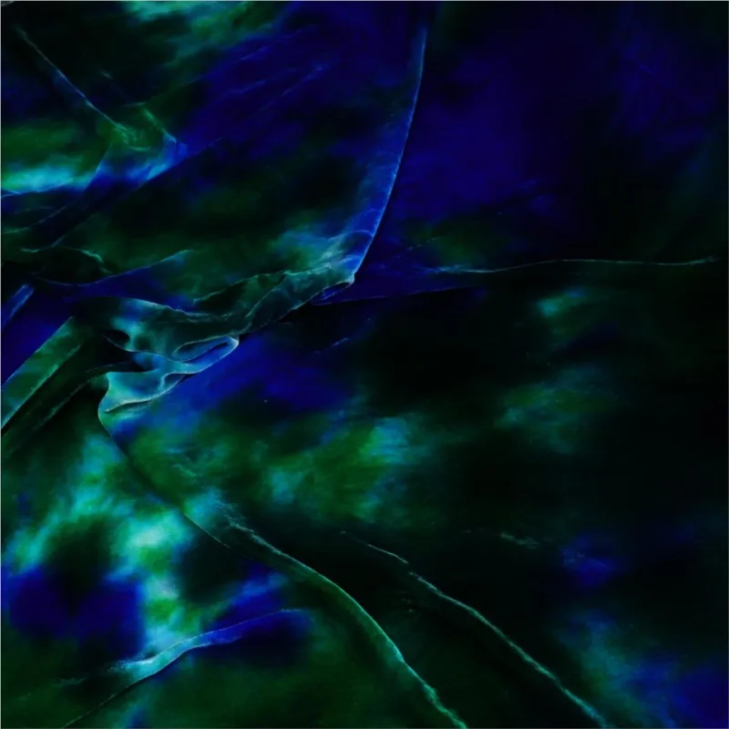 Silk velvet woven georgeau tie-dyed and printed fabric dress cheongsam