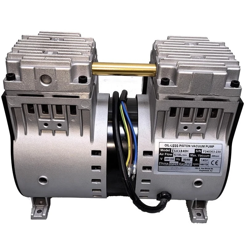 

Небольшой безмасляный поршневой вакуумный насос H, P-140H Двойной безмасляный вакуумный насос