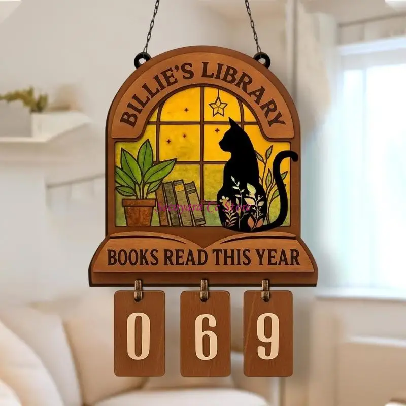 

N3UC Simple Design Wooden Reading Progress Integrates Schools Home Office Use Reading Progress Counter Trackers