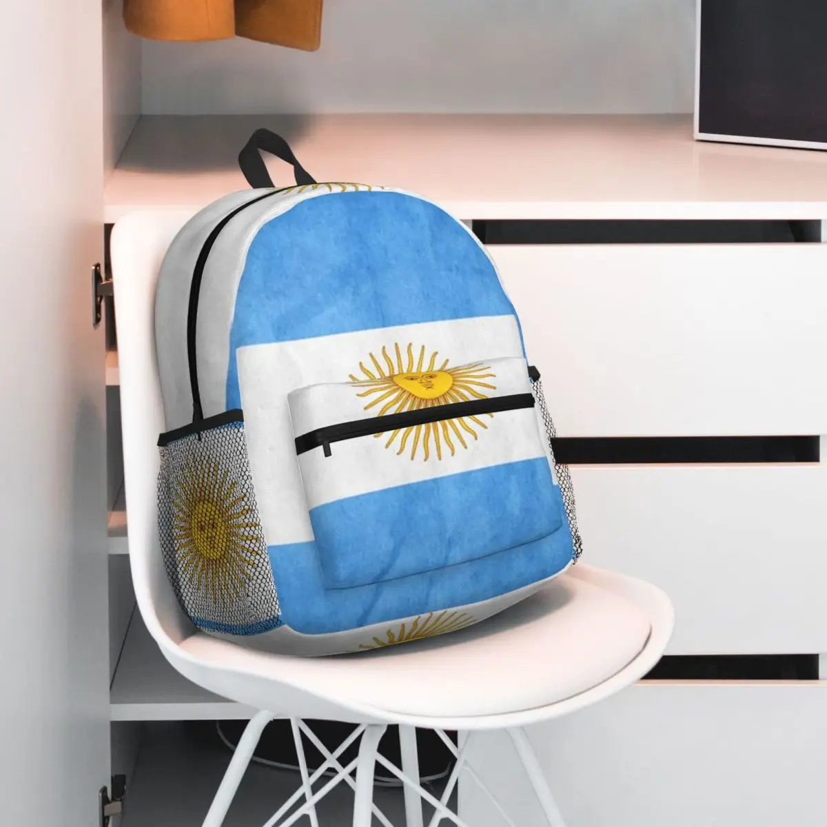 Argentina Argentinian National Flag  Backpack Student BookBag Kids School Bag Laptop Shoulder Bags for Men Women