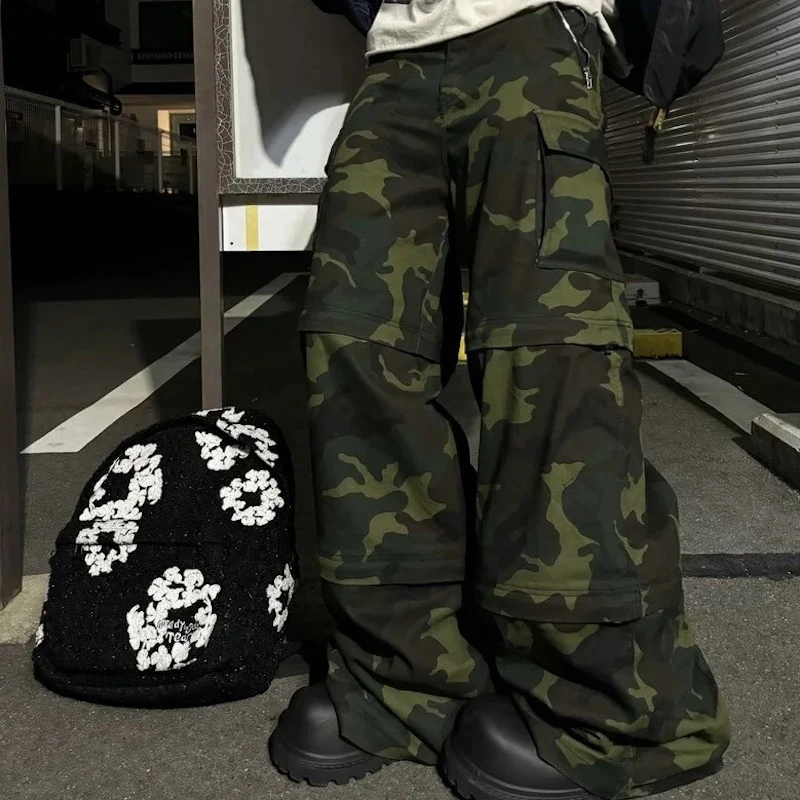 

Мужские модные широкие брюки Mijko в стиле американского стритстайла, камуфляжные, плиссированные, повседневные, хлопковые, молодежные