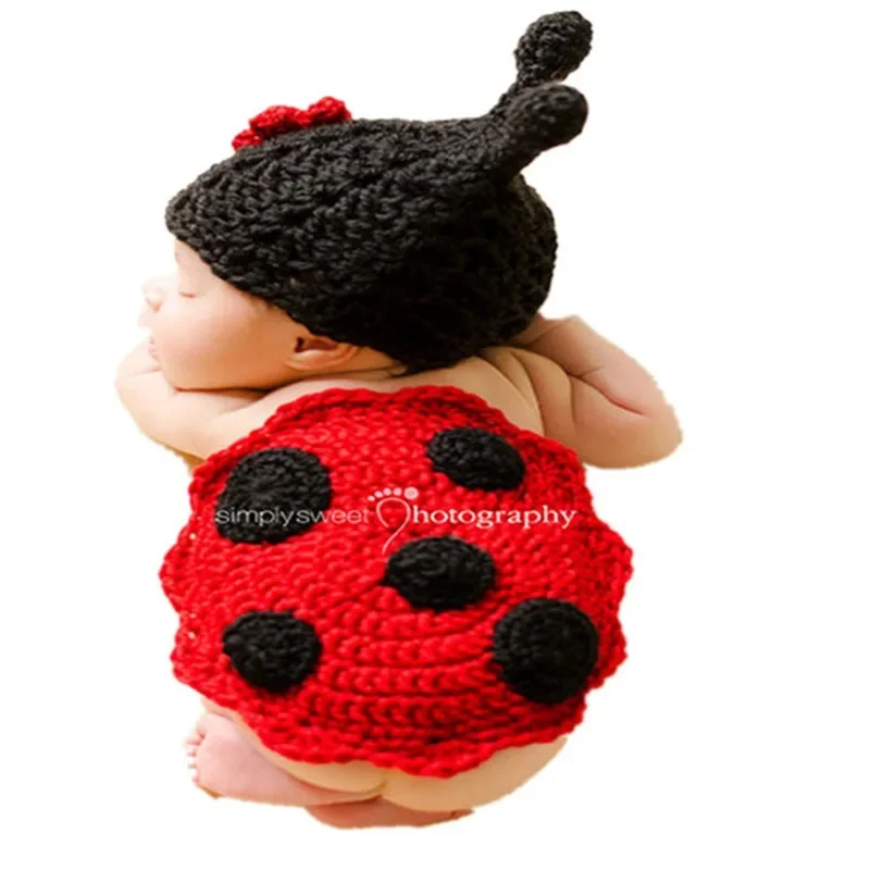 غزل الحياكة ملابس الطفل صور سبعة نجوم الخنفساء ليتل النحل ملابس الأطفال الطفل مائة يوم التصوير الملابس #5