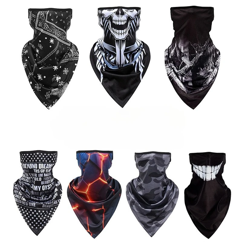 

Sunscreen Mask Men's Ice Silk Hanging Ears Riding Motorcycle Face Cover Face Towel Thin Hip Hop Headscarf Women's Sports Outdoor