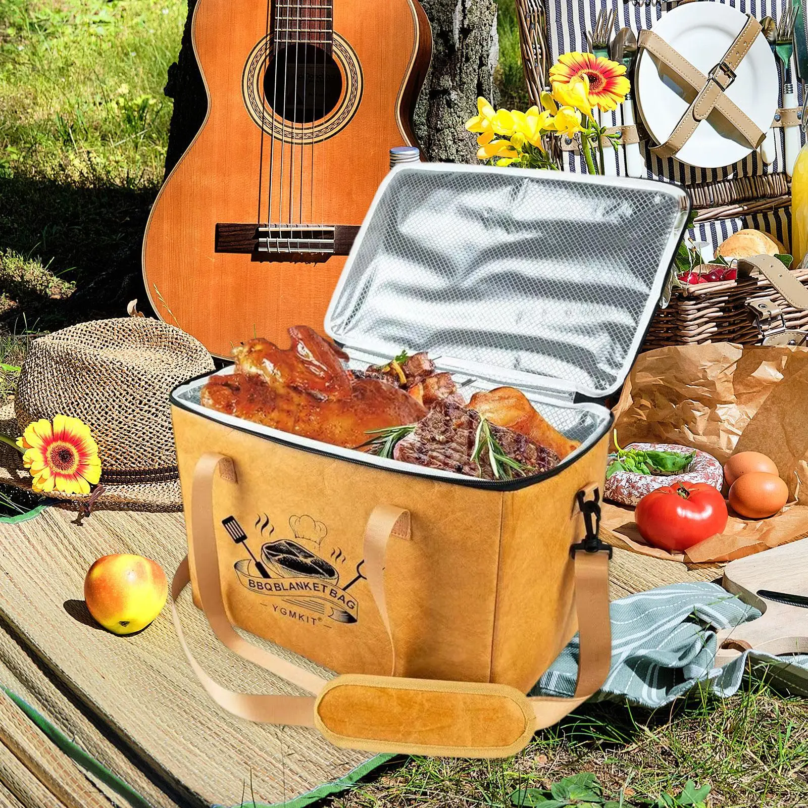 

BBQ Blanket for Resting Meat, Heat Insulation Reusable Insulated Resting Bag for Tailgate Outdoor Gathering Grilling Camping