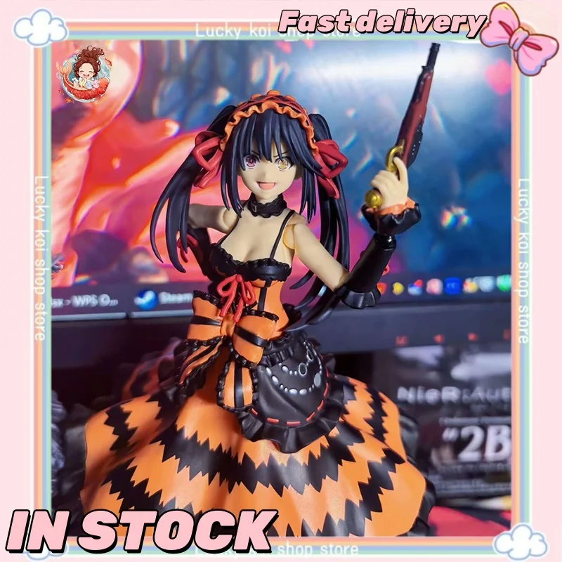 

В НАЛИЧИИ 12 см Figma DATE A LIVE аниме фигурки Tokisaki Kurumi фигурки ПВХ статуя Коллекция Модель украшения стола подарки игрушки