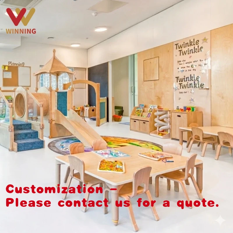 

Customize.Montessori Kindergarten Furniture Set Wooden Table Chairs Kindergarten Daycare Childcare Centers Prescho