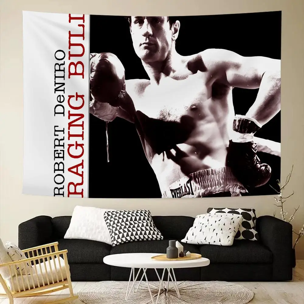 Biographical film R-raging B-bull Tapestry House Bedroom Living Bar Garden Microfiber Decoration Background