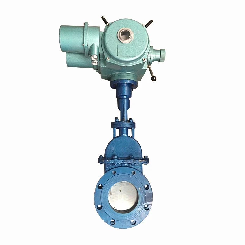 

DZW self tightening type electric motorized knife gate valve