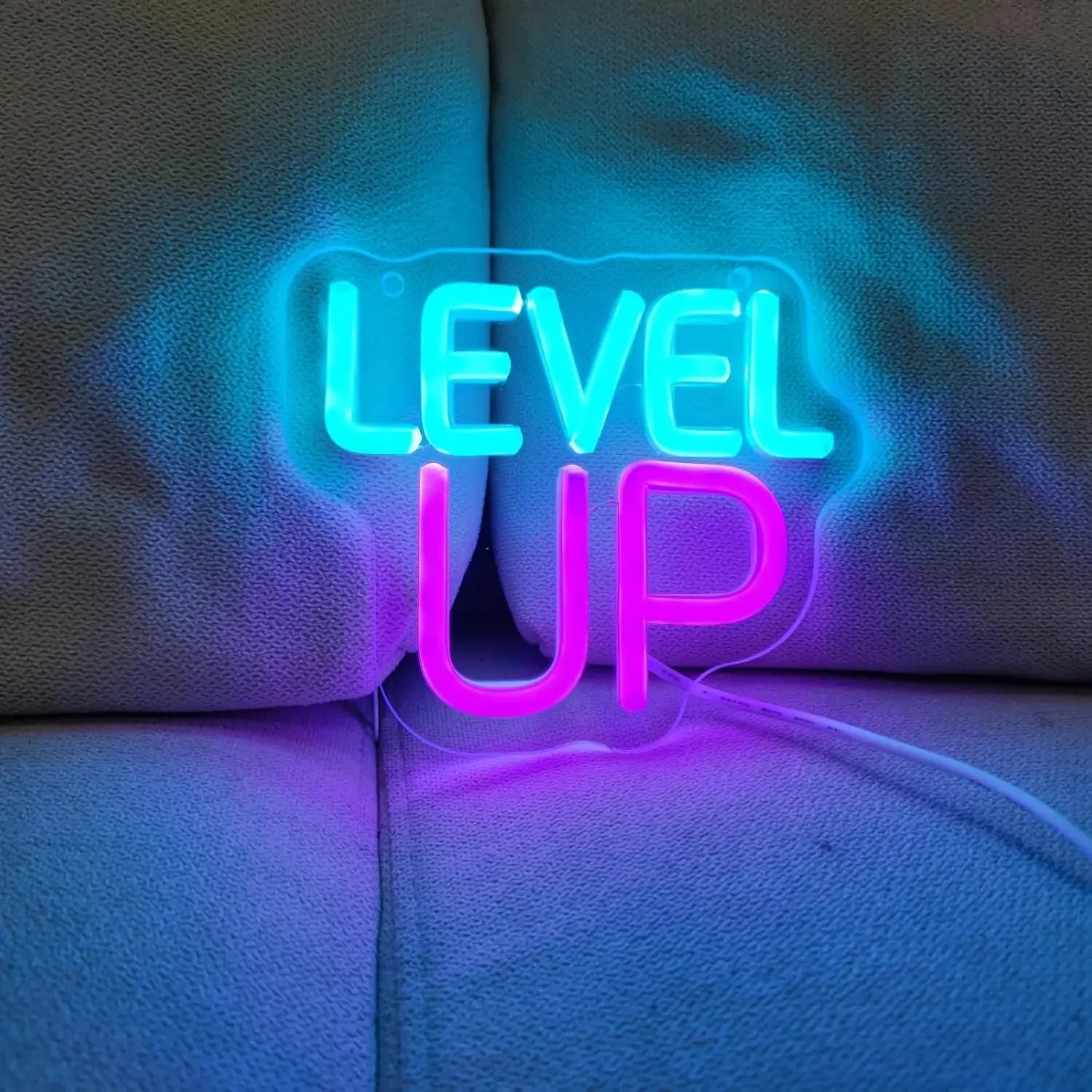 

Светодиодный неоновый свет уровня Up Неоновый свет для настенного декора USB-лампа для спальни Бар Магазин Игровая комната Человек Пещера Декор Подарок для любителей игр