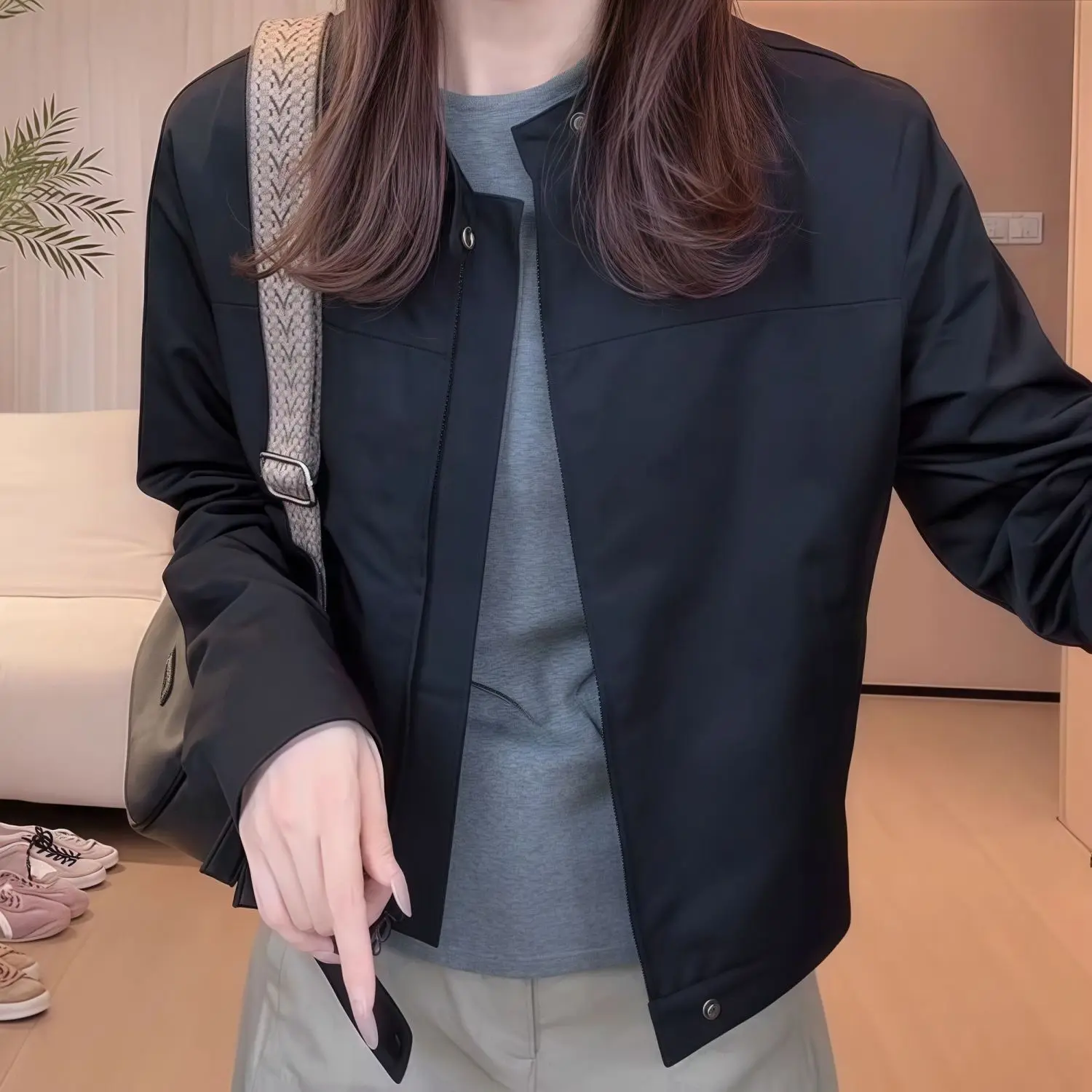 2026 Collar Coats Femme Short New Spring Autumn High Quality Jackets Women Short Outwear Slim Casual Overcoat Fashion Loose Tops