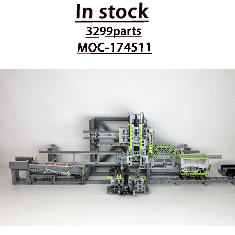 Building Block Model MOC-174511 City Construction Site Type II Train Crane Loader 3299Parts Birthday Creative Christmas Toy Gift