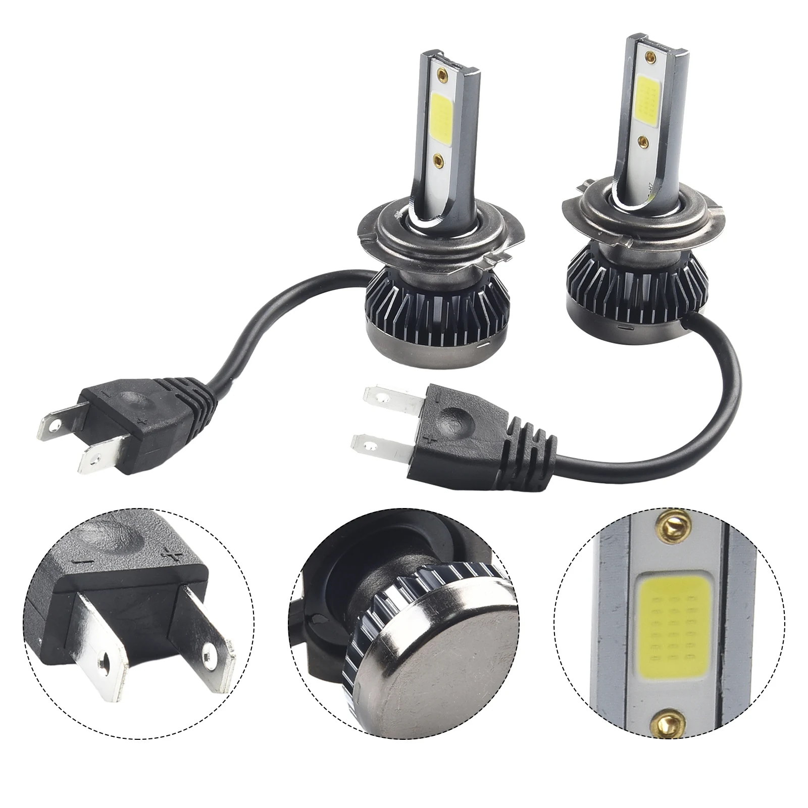 2Pcs LED H7 Car Headlight LED Bulb Bulbs Beam 6000K Canbus Error H7 Led Lights 22000LM Turbo Lampada DC 9V-32V