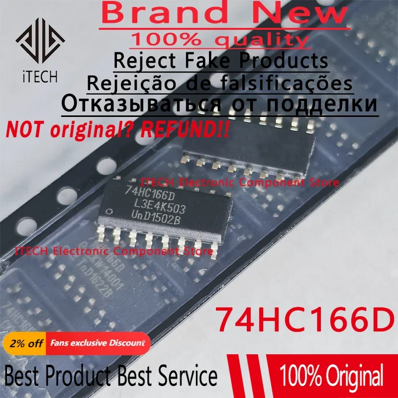 10pcs/lot Original 74HC166D SOIC-16 74HC 74HC166 Arduino Nano Integrated Circuits 100% New and Genuine