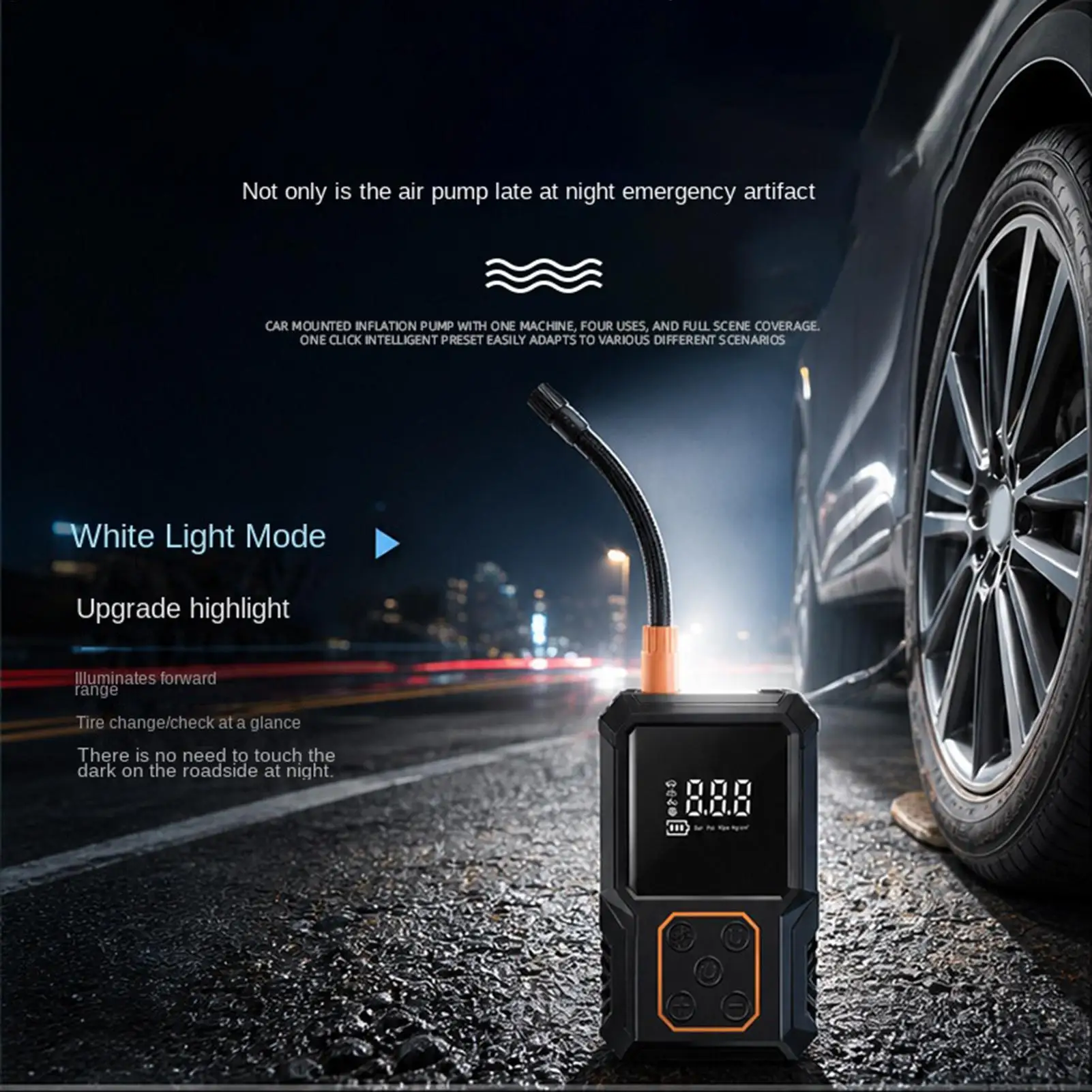 Rechargeable Air Pump Rechargeable Smart Wireless Power Inflator Gear Large Screen Air Pump For Floats Automotive Mattress Home