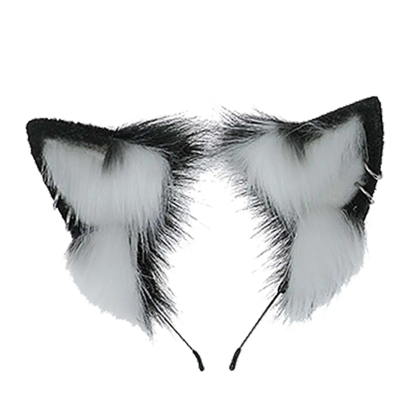 ชุดหูและหางสัตว์คอสเพลย์อุปกรณ์เสริมเครื่องแต่งกายหูสัตว์ผมห่วงสำหรับการแสดงสวมหน้ากากเล่นบทบาทปาร์ตี้ฮาโลวีน