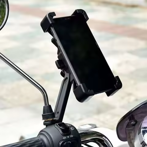 Creative Four-claw Motorcycle Bicycle Phone Holder with Automatic Lock Universal Phone Navigation Bracket for Riding Shockproof