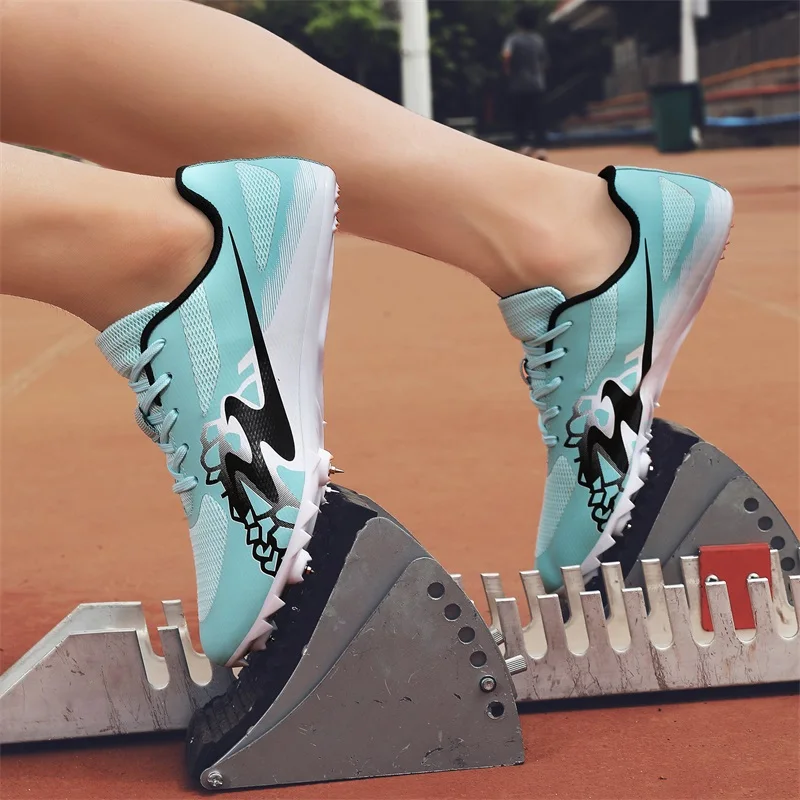 

Men's Professional Track Spike Shoes Women Outdoor Gym Running Sneakers with Metal Nails Shoes Track and Field Sport Shoes