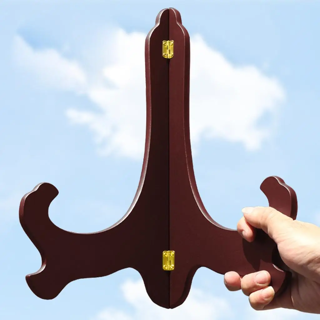 Wooden Display Easel Stand Adjustable Plate Holder Stand for Home Decoration Table Accessories