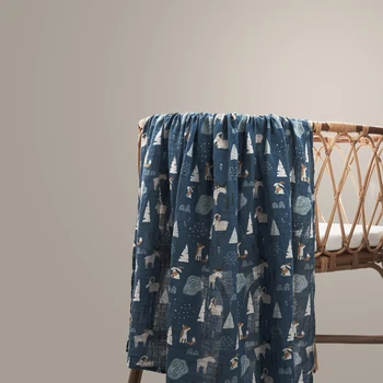 HappyFlute 1 pièces mousseline coton Fiber bébé emmaillotage nouveau-né couverture bébé infantile enveloppement 120x110 cm