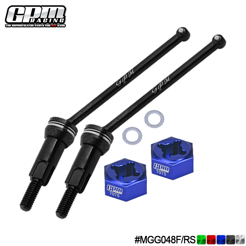 GPM Steel F/R CVD Axles & Alu 7075 Wheel Hexes For 1/18 Granite Grom,1/14 Typhon Grom,1/16 Quake Grom
