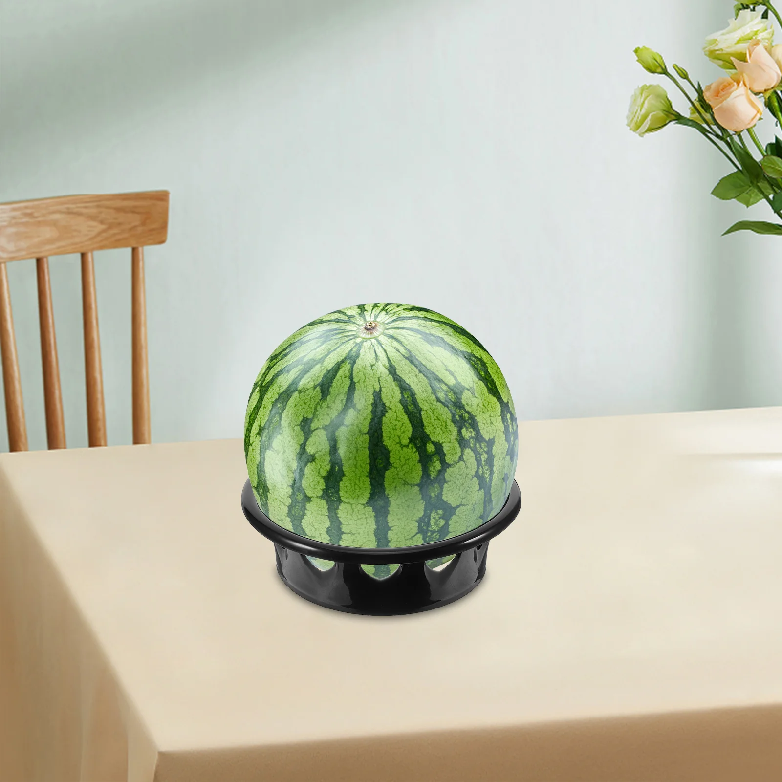 

Stable Floor Standing Fruit Display Stand For Supermarkets Plastic Multifunctional Watermelon Melon Coconut Organizer