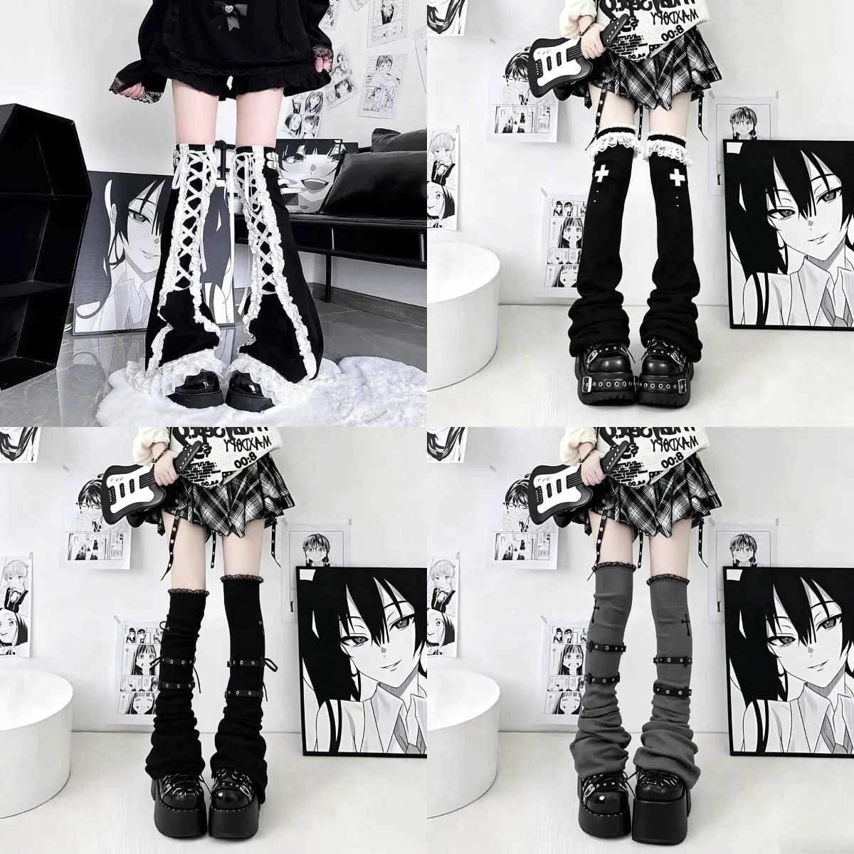 Winter Clothing Leg Warmers - Korean Subculture Y2K Spicy Girls JK