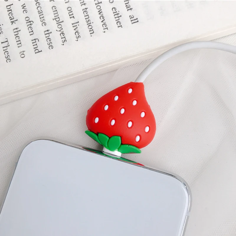 Mini Cute Usb Cable  Charger Wire Organizer Silicone Cable Saver For Iphone Charging Cord Protector Data Line Cable Protection