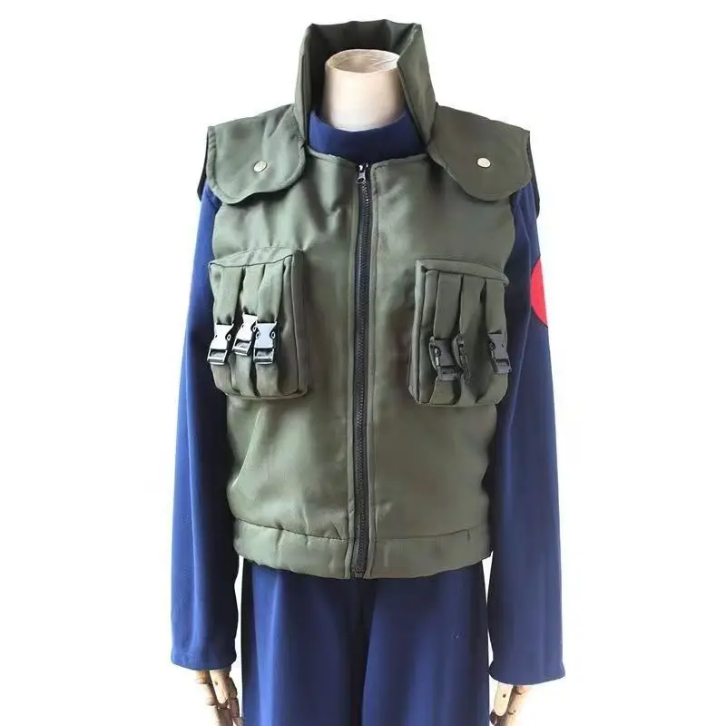 Kakashi Cosplay Costume Anime Ninja Hatake Uniform Set With Vest Top Pants Halloween Comic-Con Party Costume Birthday Gift - view 5