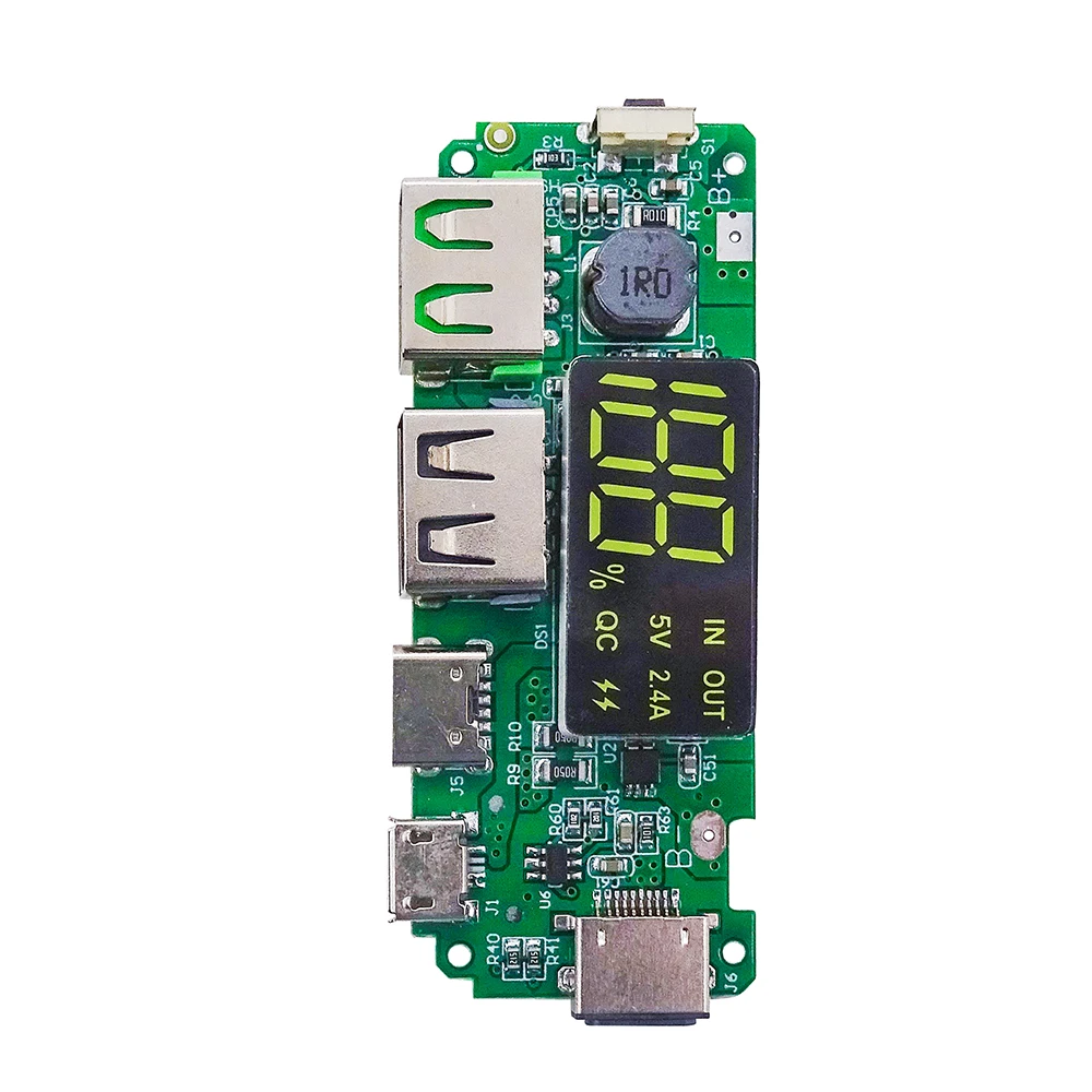 18650 Charging Board Dual USB 5V 2.4A Mobile Power Bank Module 186 50 Lithium Battery Charger Board Circuit Protection