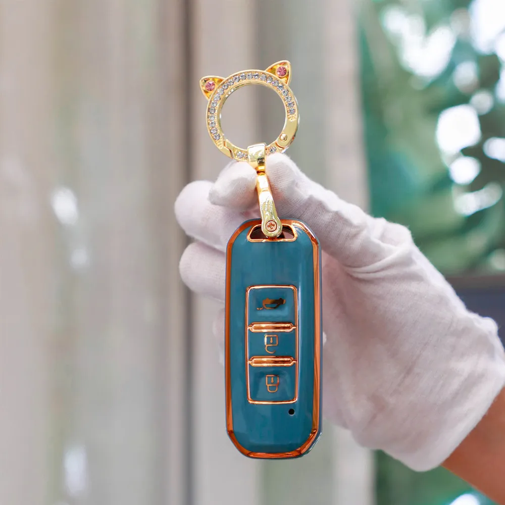 TPU Car Key Case FOB Cover, Full Cover Holder, Auto Shell Acessórios, Chaveiro, Baojun 730 510 560 360 RS-5 530 630