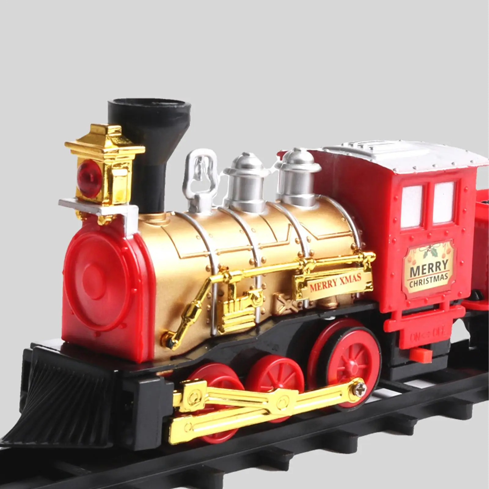 Árbol de Navidad, juego de tren con motor musical, tren eléctrico ensamblado Diy con sonido ligero, decoración del hogar para sala de estar, dormitorio, sala de juegos