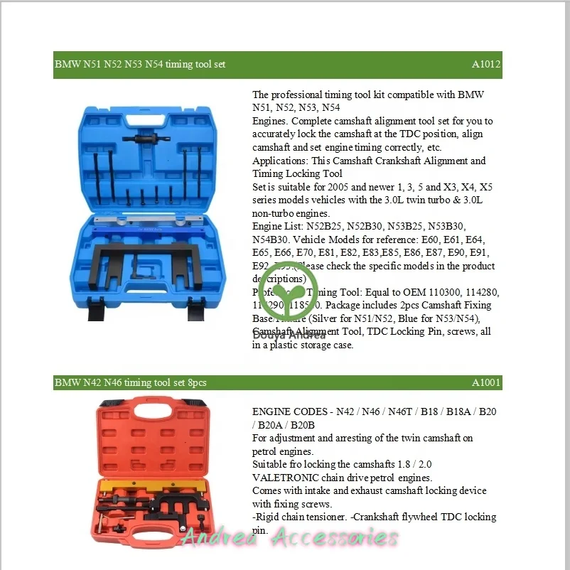 Customized logo Wholesale Price Factory Car Tools for BM W X3 X5 X6 Rear Differential Remover & Installer Tools