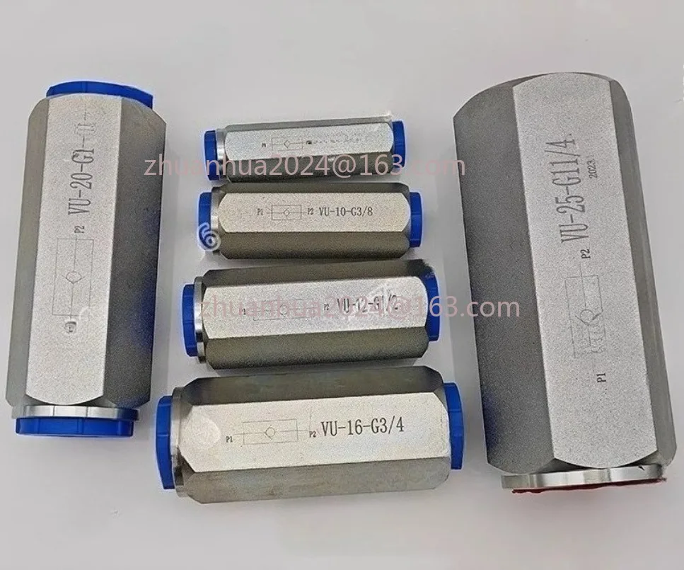 1pc Hydraulic Industry Carbon Steel High Pressure Valve One Way VU-08 VU-10 VU-12 VU-16 VU-20 Check Valve G1/4 G3/8 G1/2 G3/4 G1