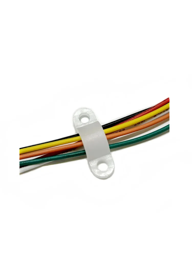 White PE Material Plastic Pressure Line Board Flat Cable Clamp Arched Wire Fixing Piece Insulation Wiring Accessories Fixed Seat