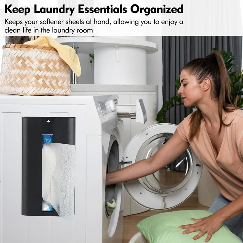 Magnetic Laundry Dryer Sheet Dispenser, Tissue Holder, Garbage Bag Dispenser For Fridge, Kitchen, Laundry