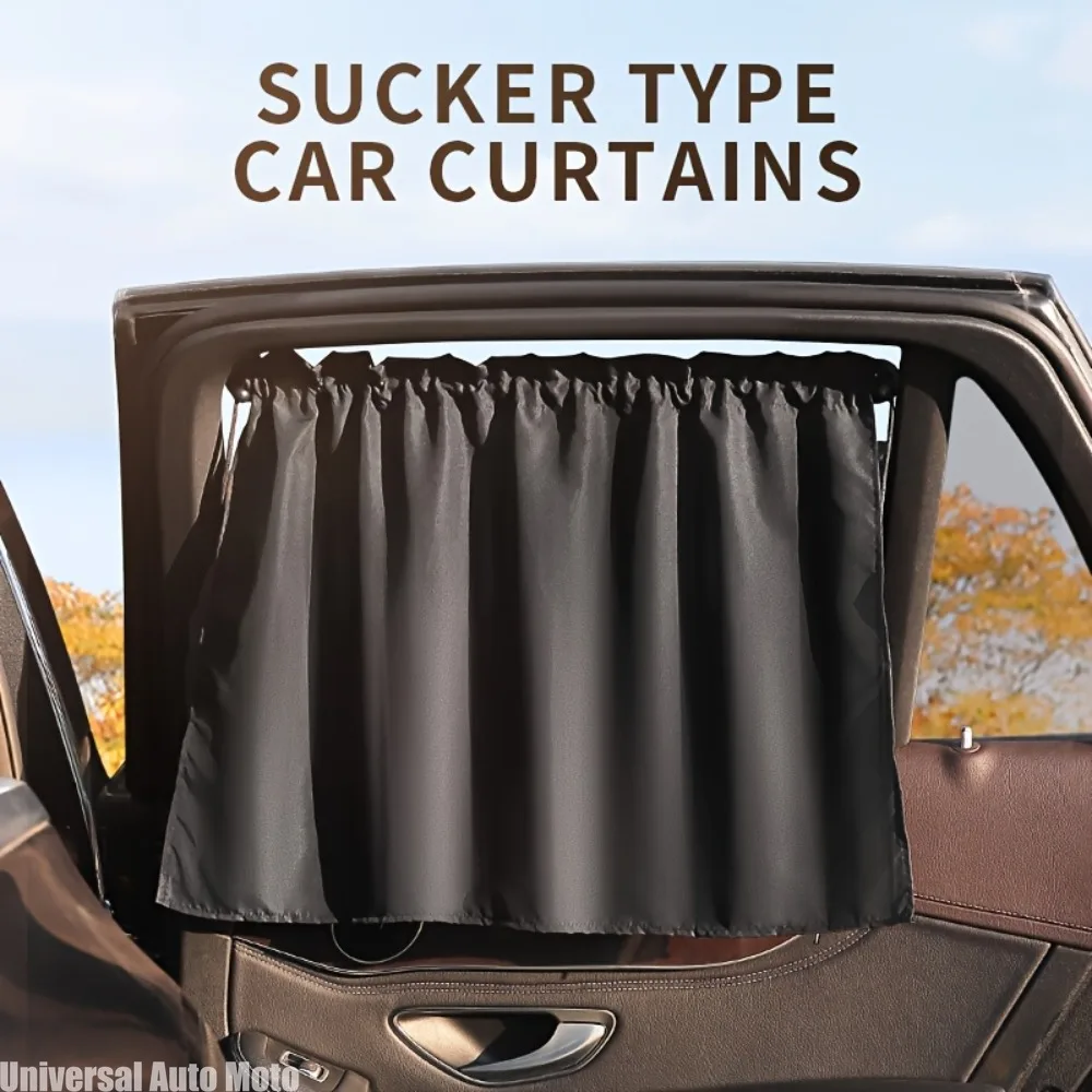 Thickened Car Window Sunshade Curtain Block UV Rays Keep Interior Cool Durable Heat Resistant Easy to Install for Summer Driving