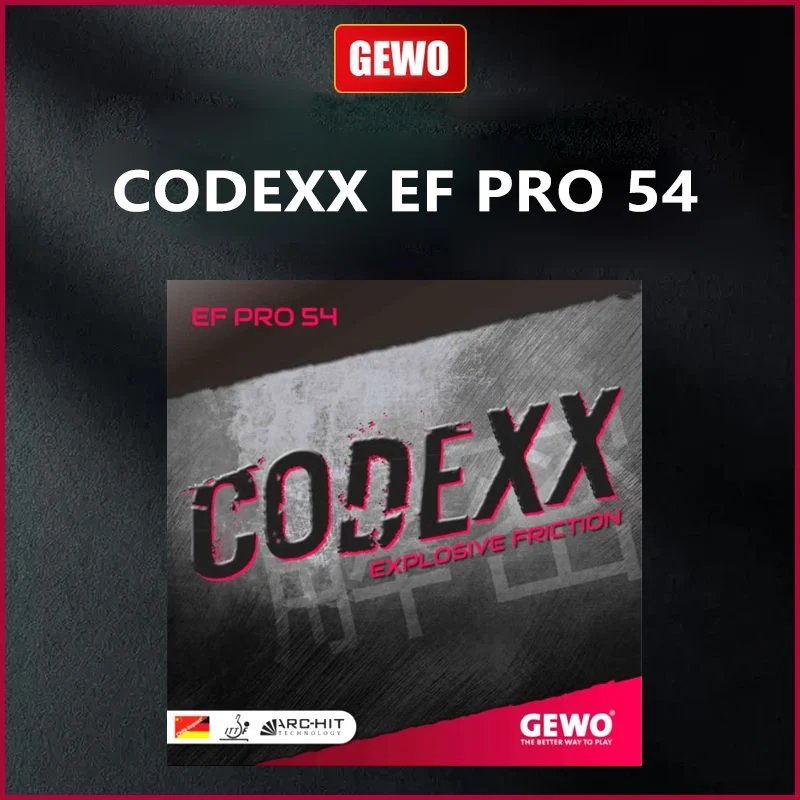 Original GEWO CODEXX PRO 54 Explosive Friction Sticky Table Tennis Rubber GEWO CODE XX PRO 54 Ping Pong Cake Sponge